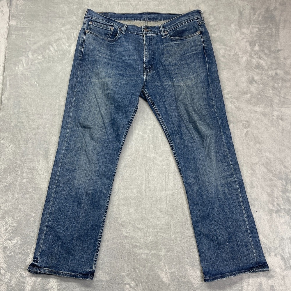 Levi's 514 Jeans Mens 36x30 (38x30) Blue Denim Medium Wash‎ Stretch Straight Leg